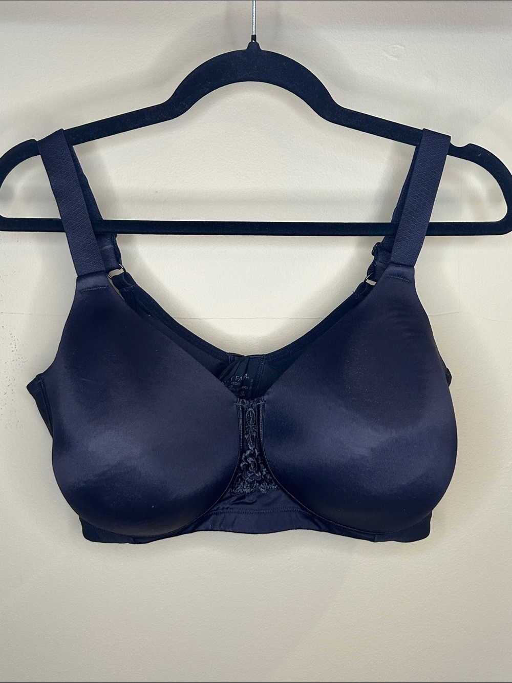 Vanity Fair Navy Full-Coverage Smooth Bra with Wide Straps